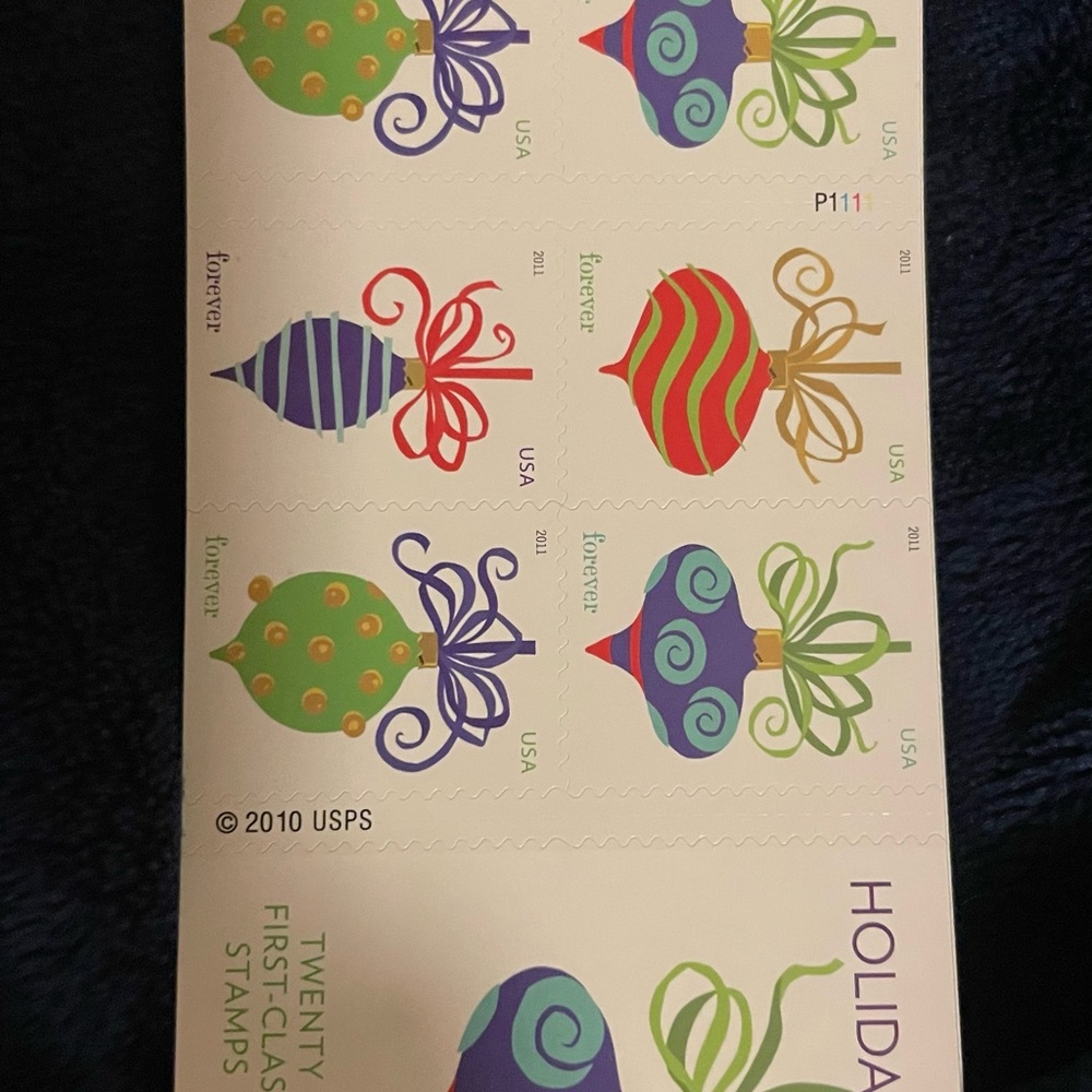 Colorful Holiday Ornament Stamps